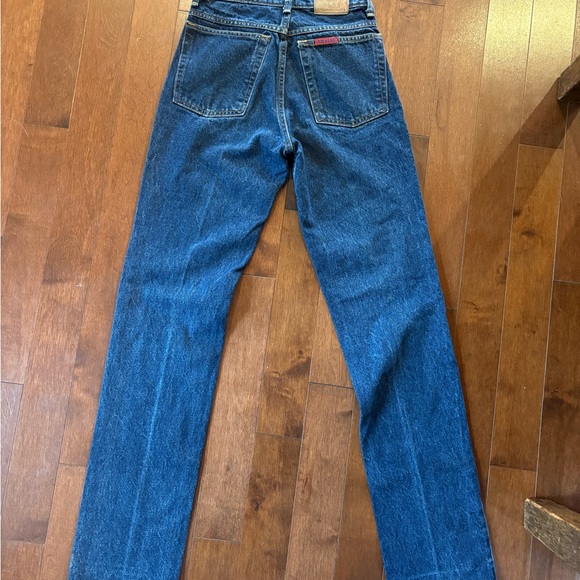 Women's Straight Leg Blue Jeans - Picture 2 of 4